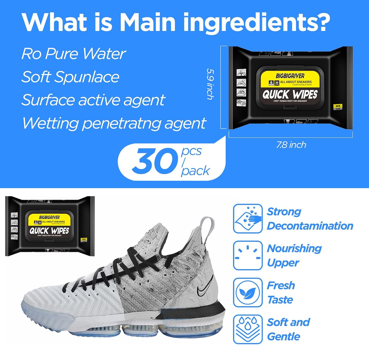 Shoe Wipes 2 Pack 60 Pcs Sneak - Sneaker Cleaner recension och pris